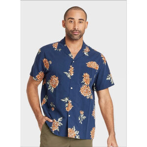 🌿 Men’s Vacay Short Sleeve Challis Camp Shirt – Goodfellow & Co™ Small- NWT